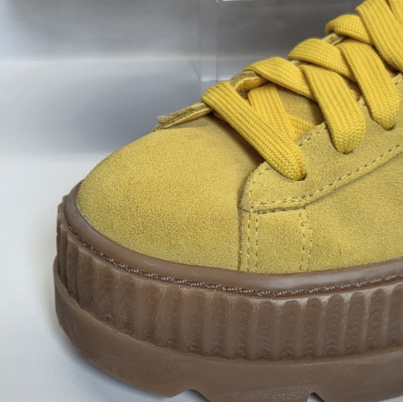 PUMA Rihanna X Fenty Yellow Pink Creeper Shoes Suede Platform 8.5 - Picture 2 of 16